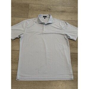 Peter Millar Crown Crafted Golf Polo Shirt Mens XL Geometric All Over Print